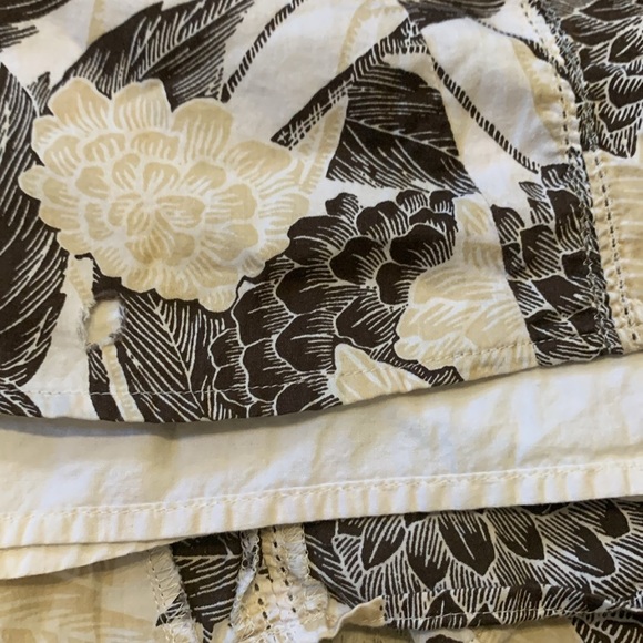 ANN TAYLOR Earth tone Neutral Pleated Midi Skirt Cream Cottagecore Sz 8 - Picture 9 of 14